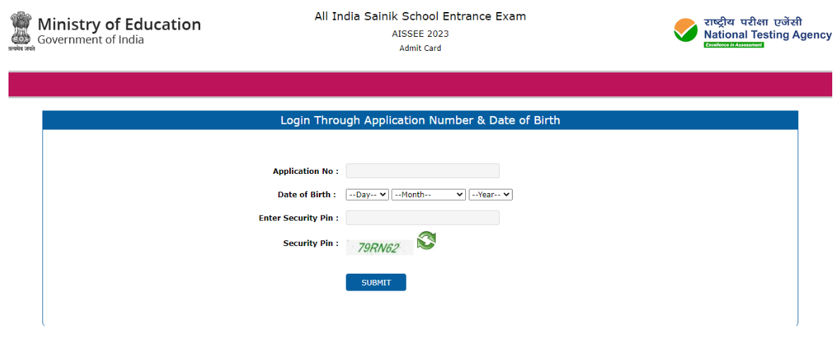 Aissee.ntaonline.in] Sainik School Admit Card 2024